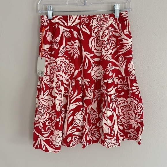 Women's Size X-Small Floral Red Skirt Knox Rose - Picture 2 of 4